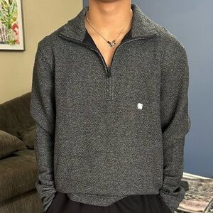 Express Medium Men’s Quarter Zip Grey Sweater